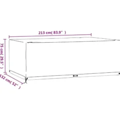 vidaXL - Tuinmeubelhoezen 2 st 12 oogjes rechthoekig 213x132x75 cm