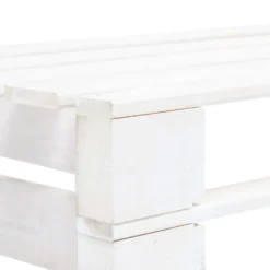vidaXL - Tuinmiddenbank pallet - Wit - Grenenhout