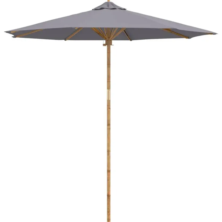 vidaXL - Tuinparasol - Grijs - Bamboe