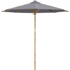 vidaXL - Tuinparasol - Grijs - Bamboe