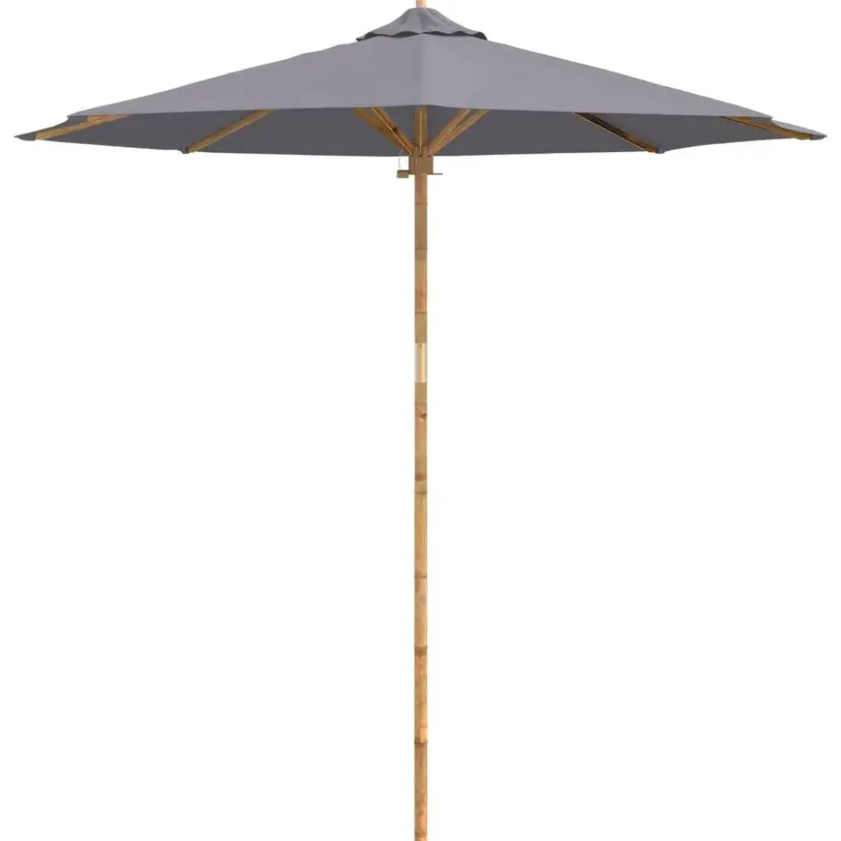vidaXL - Tuinparasol - Grijs - Bamboe