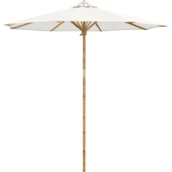 vidaXL - Tuinparasol - Wit - Bamboe