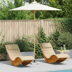 vidaXL - Tuinparasol - Wit - Bamboe