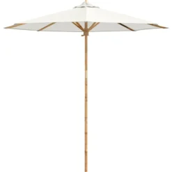 vidaXL - Tuinparasol - Wit - Bamboe