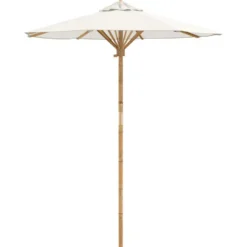 vidaXL - Tuinparasol - Wit - Bamboe