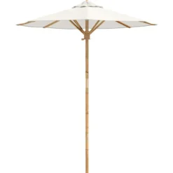 vidaXL - Tuinparasol - Wit - Bamboe