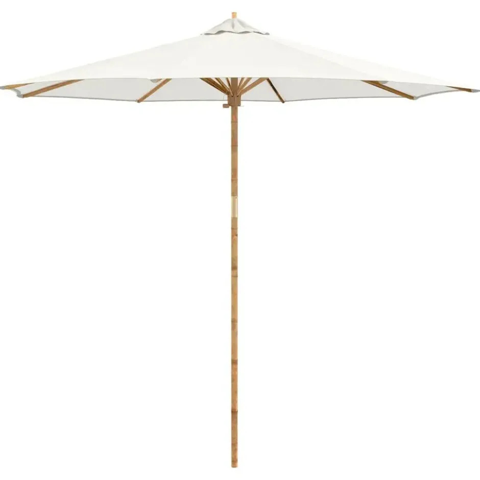 vidaXL - Tuinparasol - Wit - Bamboe