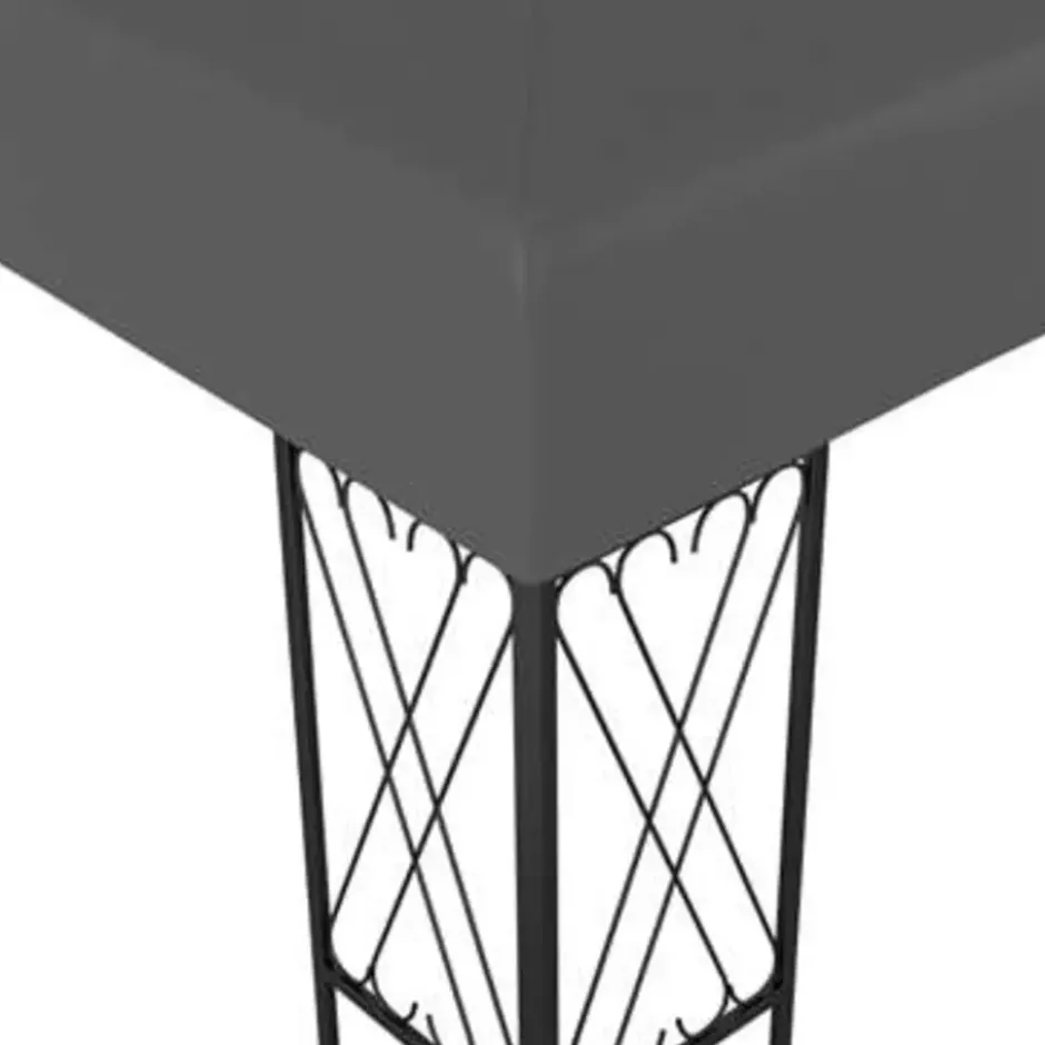 vidaXL - Tuinpaviljoen - Antraciet - Stof - 3 x 4 m