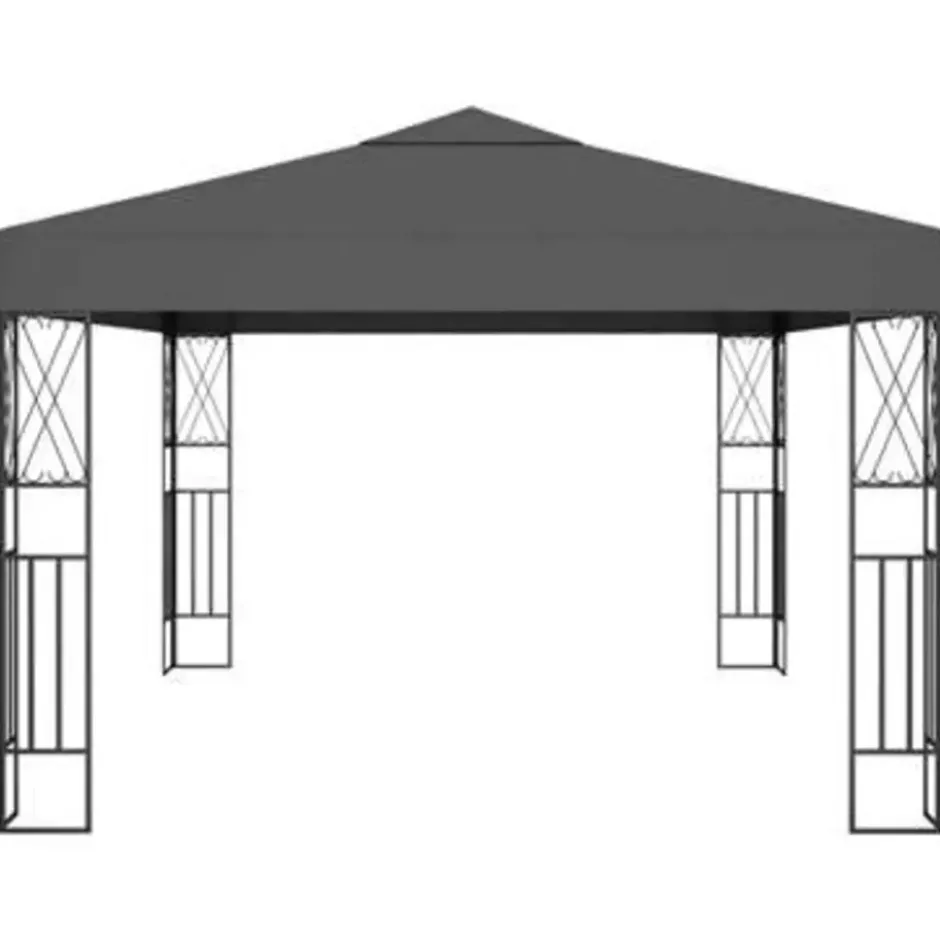 vidaXL - Tuinpaviljoen - Antraciet - Stof - 3 x 4 m