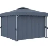 vidaXL - Tuinpaviljoen - Antraciet - Aluminium - 3 x 3 m