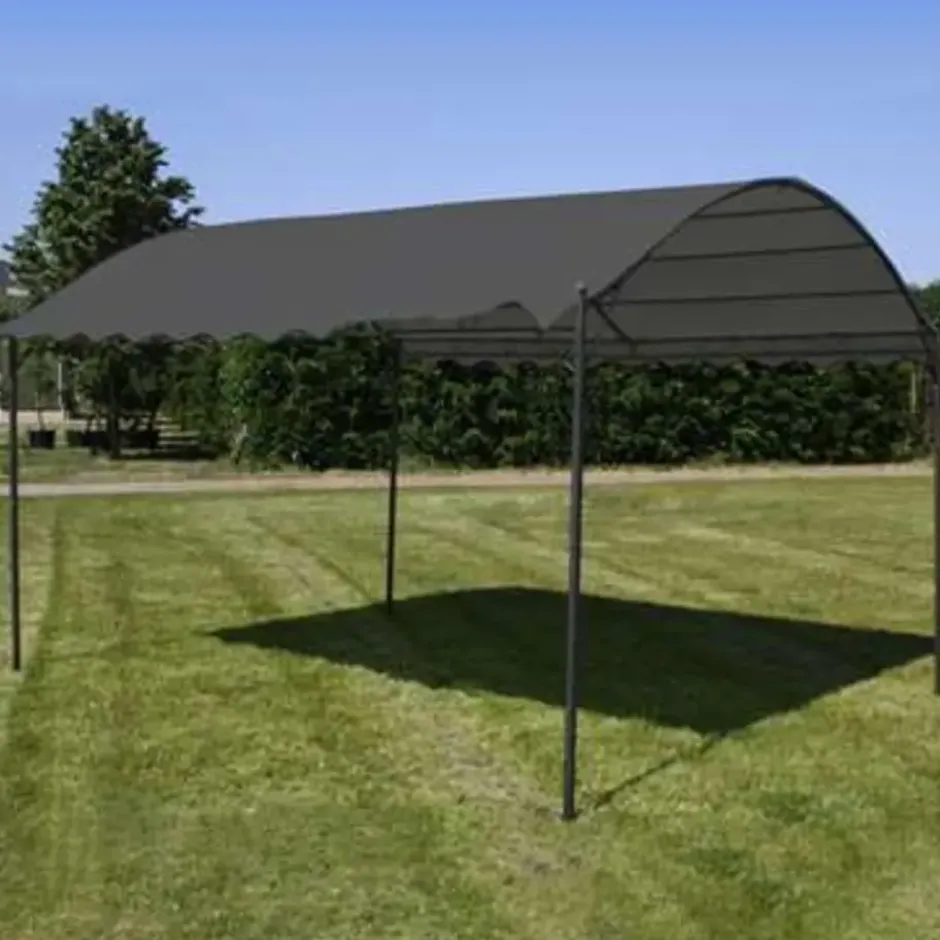 vidaXL - Tuinpaviljoen - Antraciet - Stof