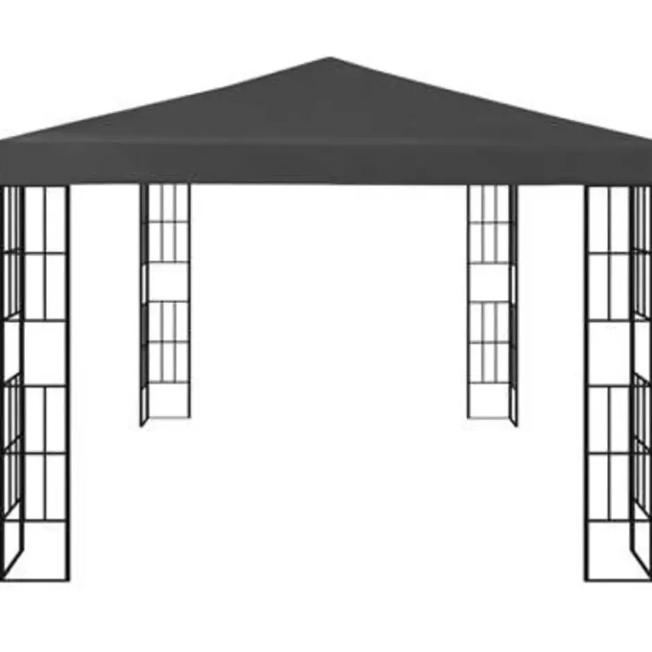 vidaXL - Tuinpaviljoen - Antraciet - Stof - 3 x 4 m