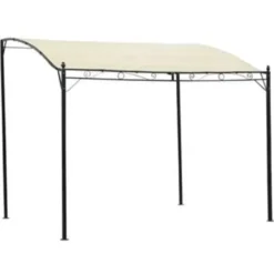 vidaXL - Tuinpaviljoen - Crème - Stof - 2 stuks