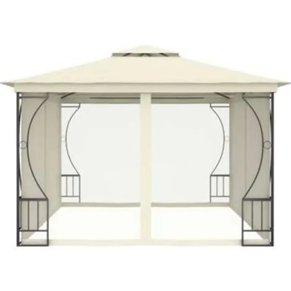 vidaXL - Tuinpaviljoen - Crème - Stof