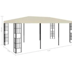 vidaXL - Tuinpaviljoen - Crème - Stof - 3 x 6 m