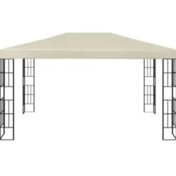 vidaXL - Tuinpaviljoen - Crème - Stof - 3 x 4 m