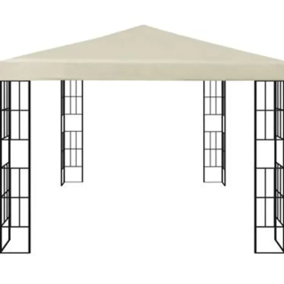 vidaXL - Tuinpaviljoen - Crème - Stof - 3 x 4 m