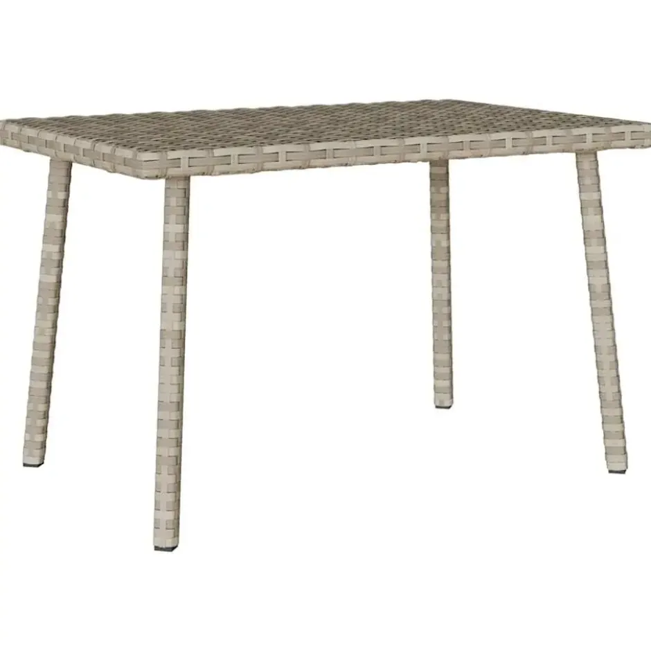 vidaXL - Tuin Salontafel - Grijs - Poly rattan - 60 x 40 x 37 cm