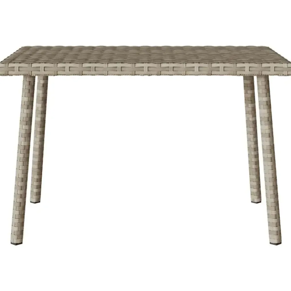 vidaXL - Tuin Salontafel - Grijs - Poly rattan - 60 x 40 x 37 cm