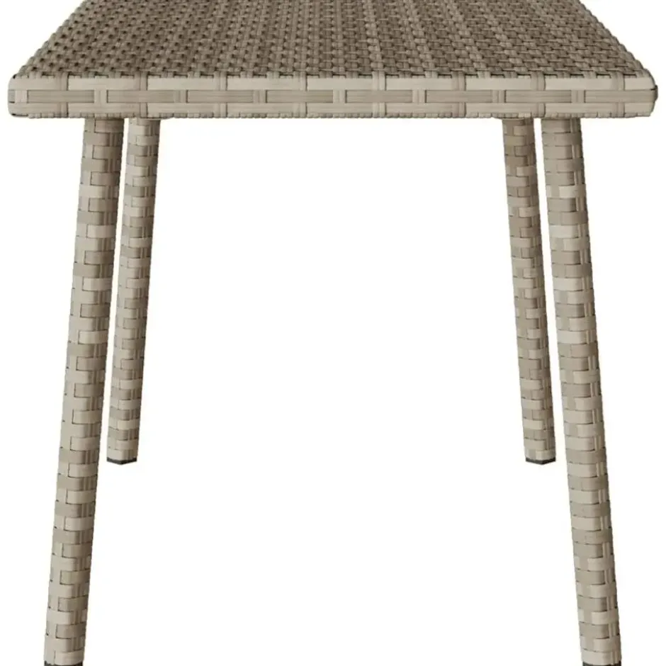 vidaXL - Tuin Salontafel - Grijs - Poly rattan - 60 x 40 x 37 cm