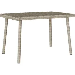 vidaXL - Tuin Salontafel - Grijs - Poly rattan - 60 x 40 x 37 cm