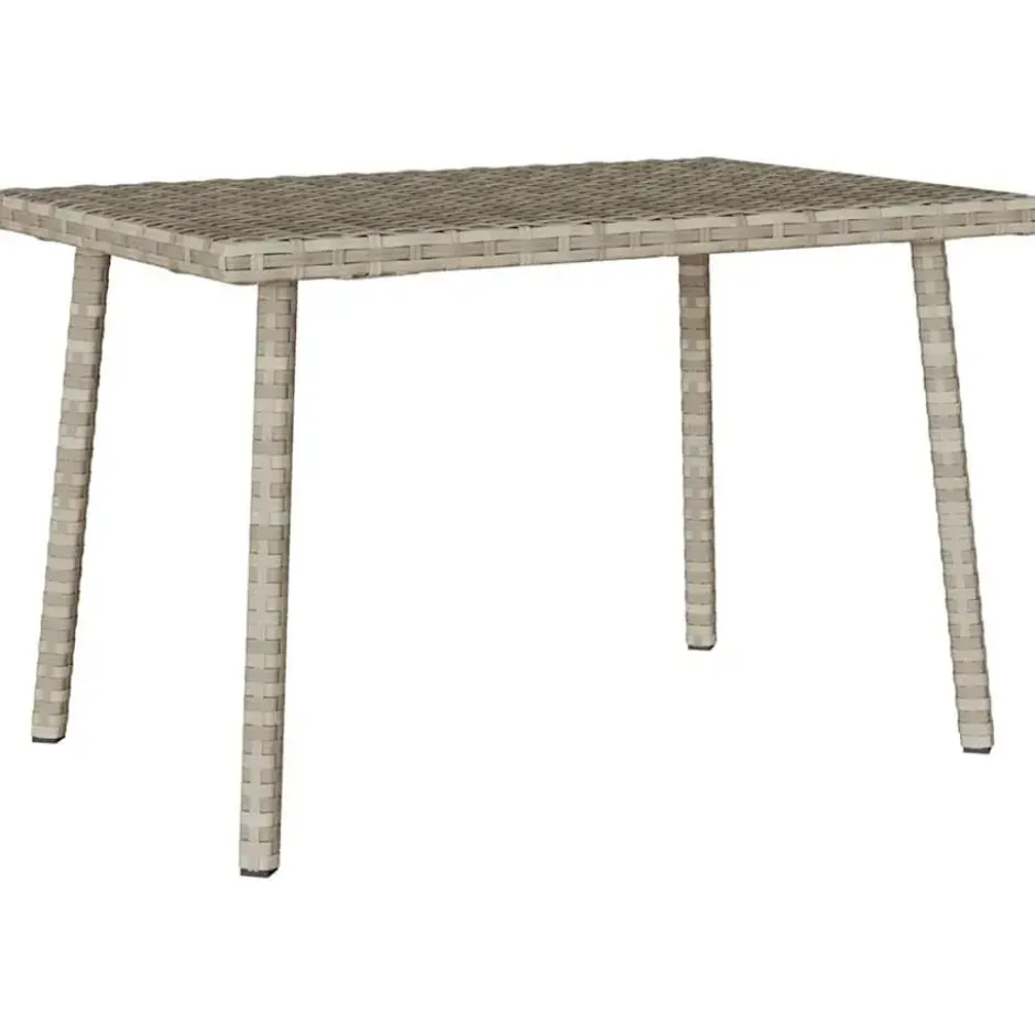 vidaXL - Tuin Salontafel - Grijs - Poly rattan - 60 x 40 x 37 cm