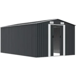 vidaXL - Tuinschuur - Antraciet - Staal