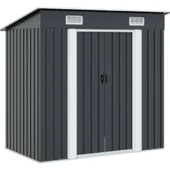 vidaXL - Tuinschuur - Antraciet - Staal