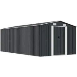 vidaXL - Tuinschuur - Antraciet - Staal
