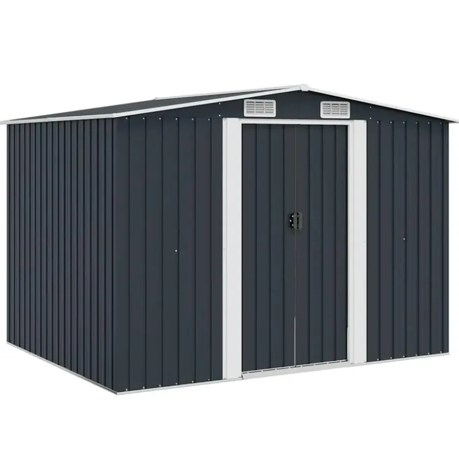 vidaXL - Tuinschuur - Antraciet - Staal