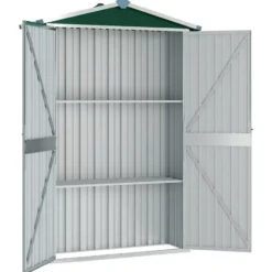 vidaXL - Tuinschuur Gegalvaniseerd Staal Groen Schuur - 116x45x175 cm