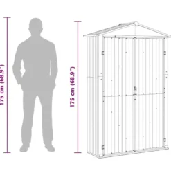 vidaXL - Tuinschuur Gegalvaniseerd Staal Groen Schuur - 116x45x175 cm