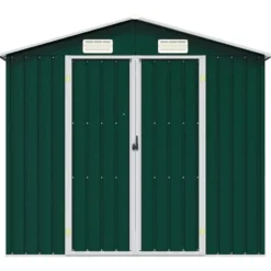vidaXL - Tuinschuur Gegalvaniseerd Staal Groen Schuur Opbergschuur Opslagschuur