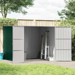 vidaXL - Tuinschuur Gegalvaniseerd Staal Groen Schuur - 195x198x159 cm