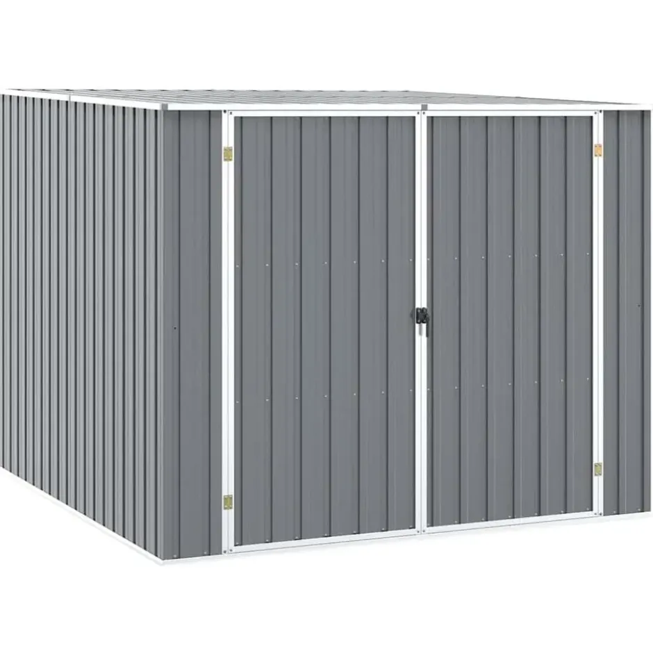 vidaXL - Tuinschuur Gegalvaniseerd Staal Grijs Schuur - 195x198x159 cm