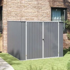 vidaXL - Tuinschuur Gegalvaniseerd Staal Grijs Schuur - 195x198x159 cm