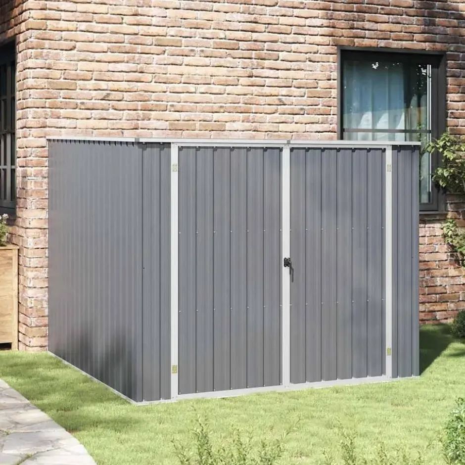 vidaXL - Tuinschuur Gegalvaniseerd Staal Grijs Schuur - 195x198x159 cm