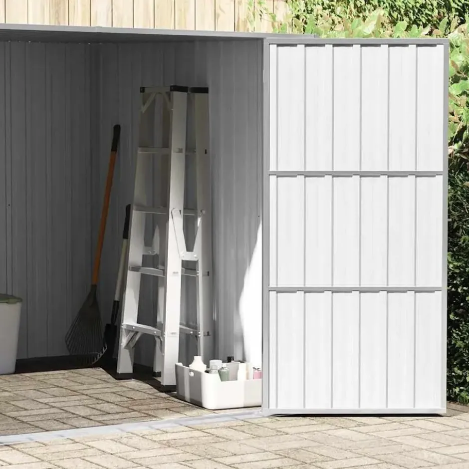 vidaXL - Tuinschuur Gegalvaniseerd Staal Grijs Schuur - 195x198x159 cm
