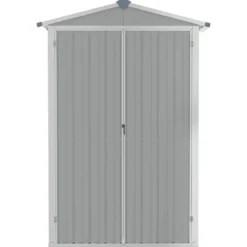 vidaXL - Tuinschuur Gegalvaniseerd Staal Grijs Schuur - 116x45x175 cm