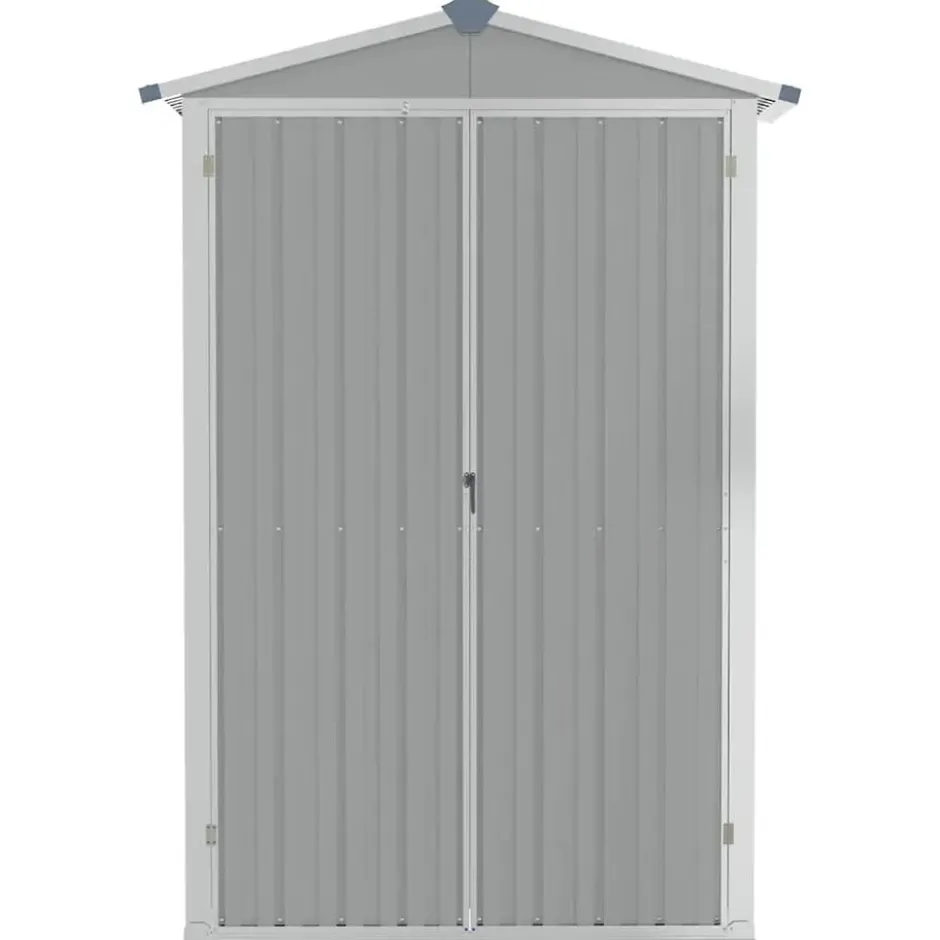 vidaXL - Tuinschuur Gegalvaniseerd Staal Grijs Schuur - 116x45x175 cm