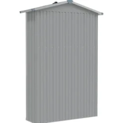 vidaXL - Tuinschuur Gegalvaniseerd Staal Grijs Schuur - 116x45x175 cm