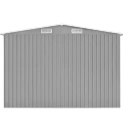 vidaXL - Tuinschuur - Grijs - Staal - 257 x 298 x 178 cm