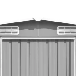 vidaXL - Tuinschuur - Grijs - Staal - 257 x 298 x 178 cm
