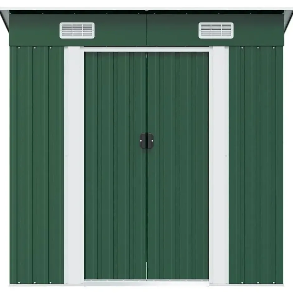 vidaXL - Tuinschuur - Groen - Staal