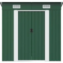 vidaXL - Tuinschuur - Groen - Staal