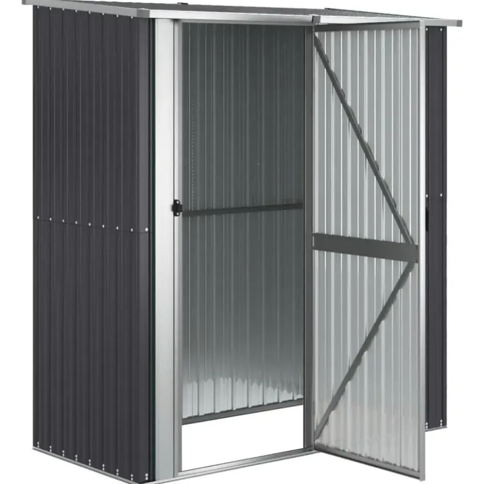 vidaXL - Tuinschuur 180,5x97x209,5 cm gegalvaniseerd staal antraciet schuur