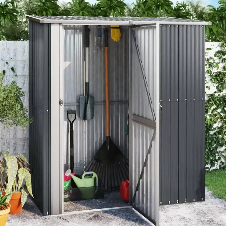 vidaXL - Tuinschuur 180,5x97x209,5 cm gegalvaniseerd staal antraciet schuur