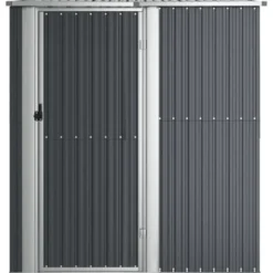 vidaXL - Tuinschuur 180,5x97x209,5 cm gegalvaniseerd staal antraciet schuur