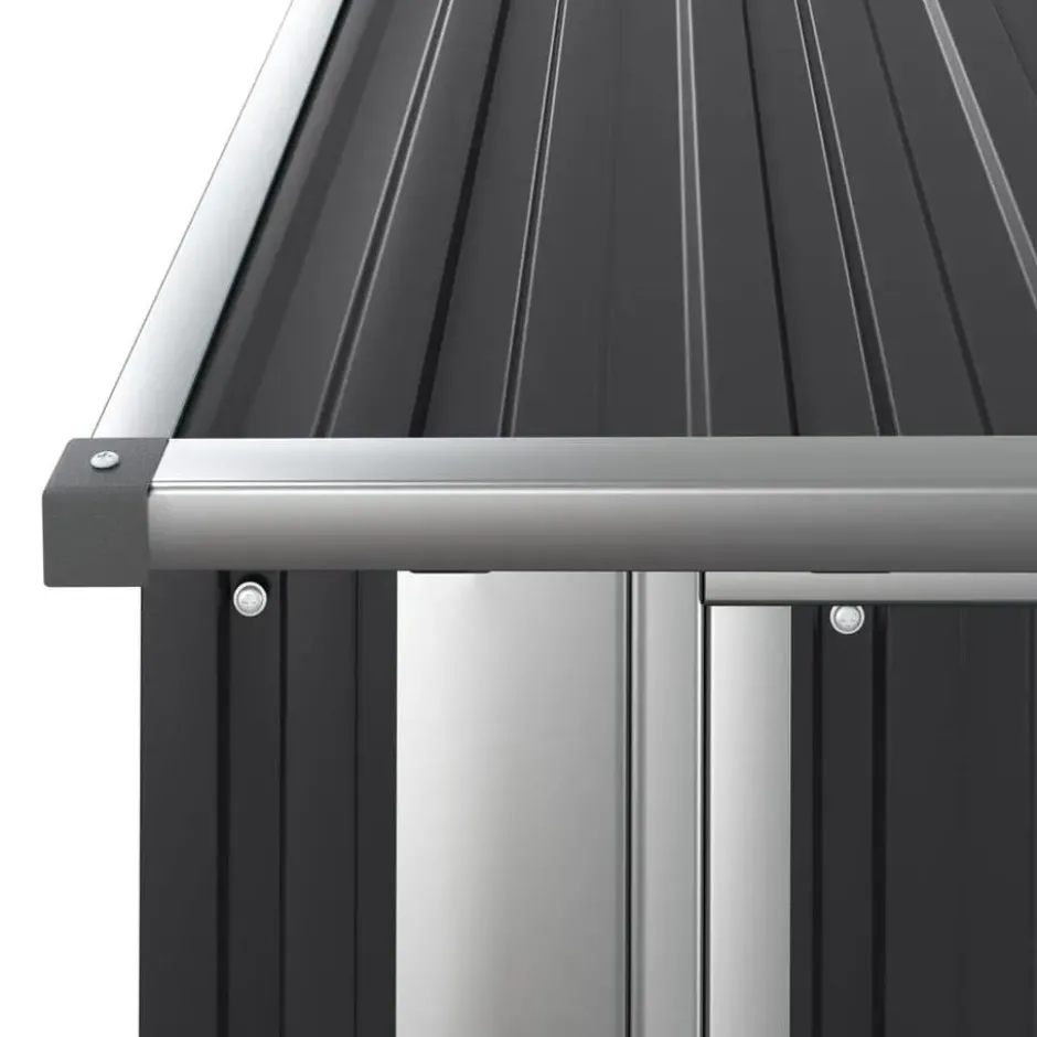 vidaXL - Tuinschuur 180,5x97x209,5 cm gegalvaniseerd staal antraciet schuur