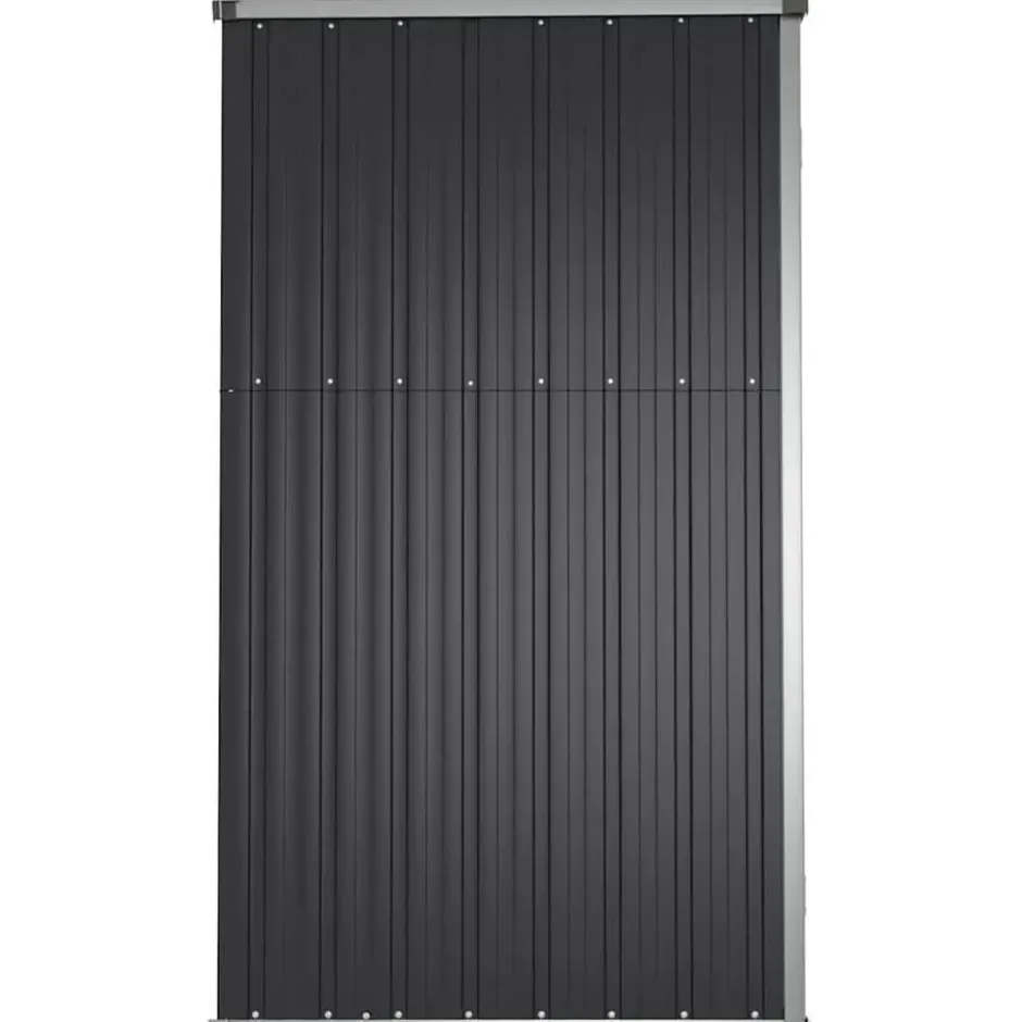 vidaXL - Tuinschuur 161x89x161 cm gegalvaniseerd staal antracietkleurig